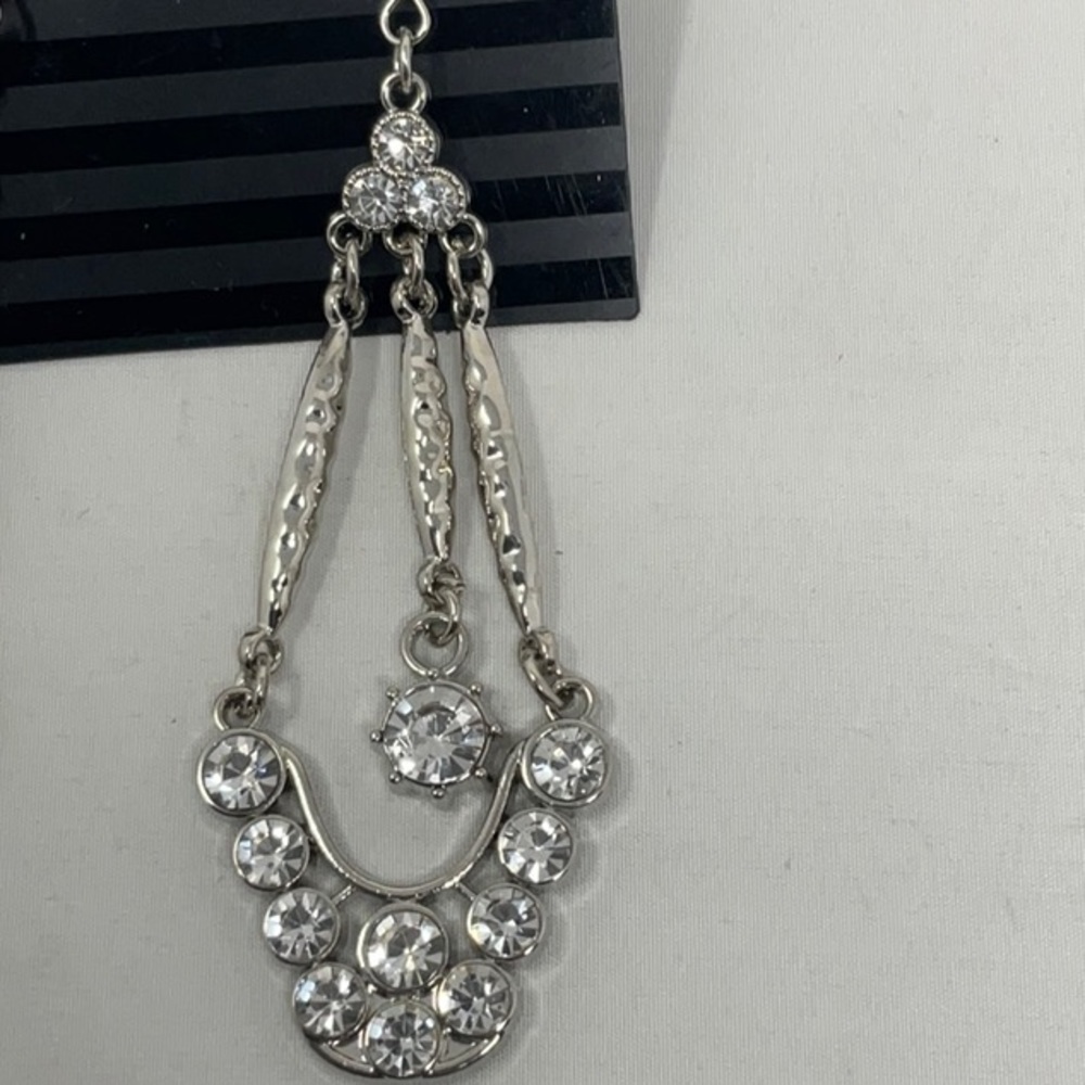 Sparkling Multi Level Dangle Earrings - image 3